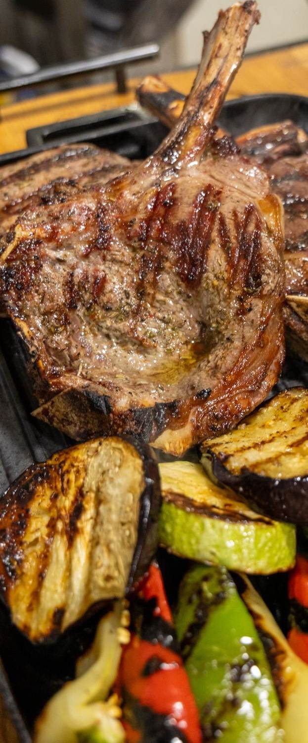 Close-up of tomahawk steak